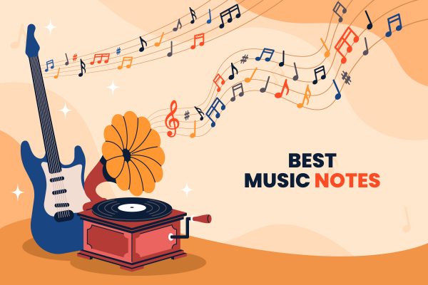 Hand-Drawn Music Notes Illustration – Doodle Musical Vector Elements